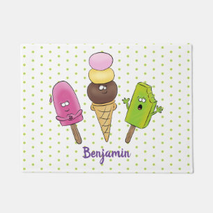 Paillasson Caricature drôles de glace popsicle dessin animé t