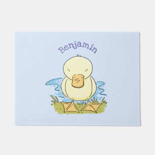 Paillasson Caricature jaune mignon pour canard bébé