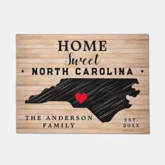Paillasson Caroline du Nord Accueil Carte de l'État USA Accue