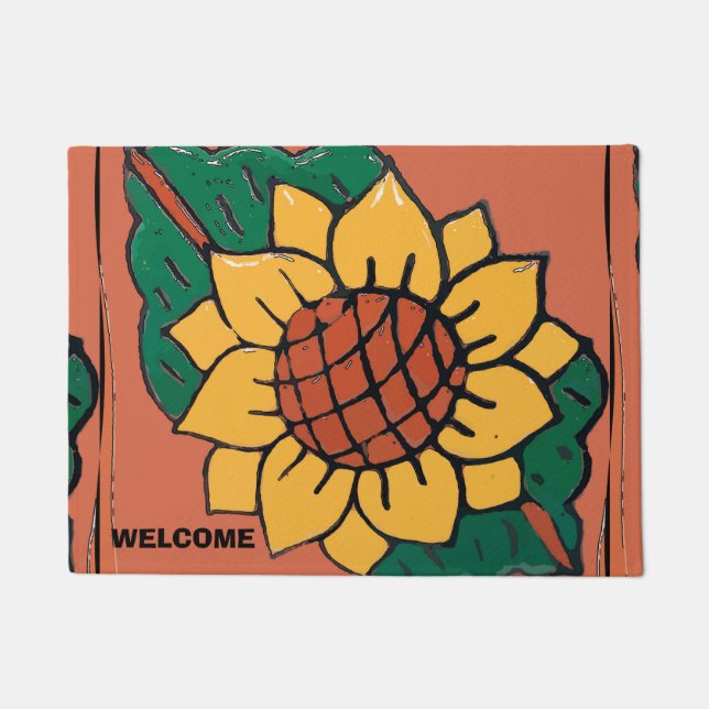Paillasson Carrelage de Fleur Mexicaine Style Country Floor M (Devant)