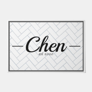 Paillasson Carrelage noir et blanc simple Année de création