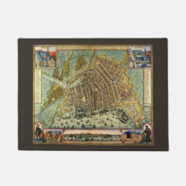 Paillasson Carte des rues antiques d'Amsterdam, Pays-Bas