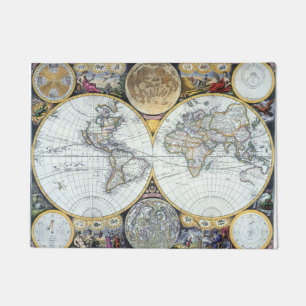 Paillasson Carte du Monde Antique, Atlas Maritimus par John S
