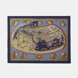 Paillasson Carte du monde antique ptolemaïque, Johannes d'Arn