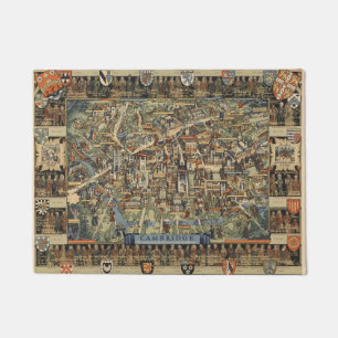 Paillasson Carte imagée de Cambridge, Angleterre
