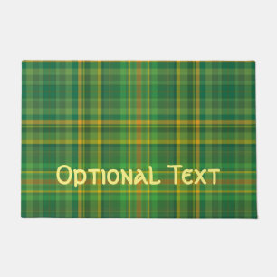 Paillasson Carte verte irlandaise (Tartan) personnalisée