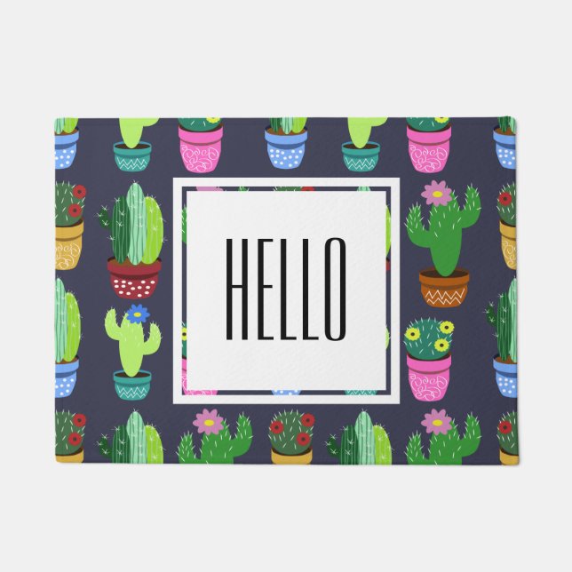 Paillasson Cartoon Cactus Motif (Devant)