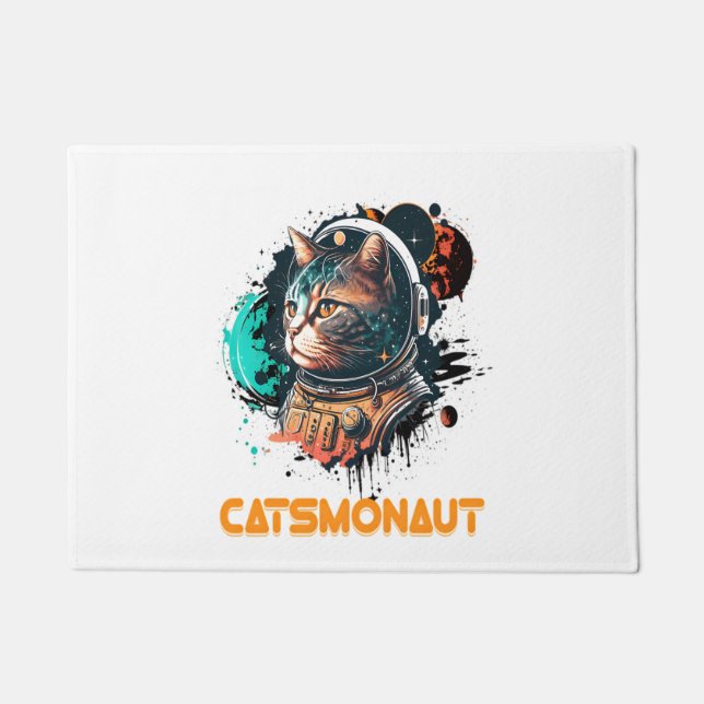 Paillasson Catsmonaute Astronaut Chat Ou Chat Spatial (Devant)