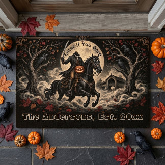 Paillasson Cavalier Creux Ensorcelé | Halloween Entrez Si Vou