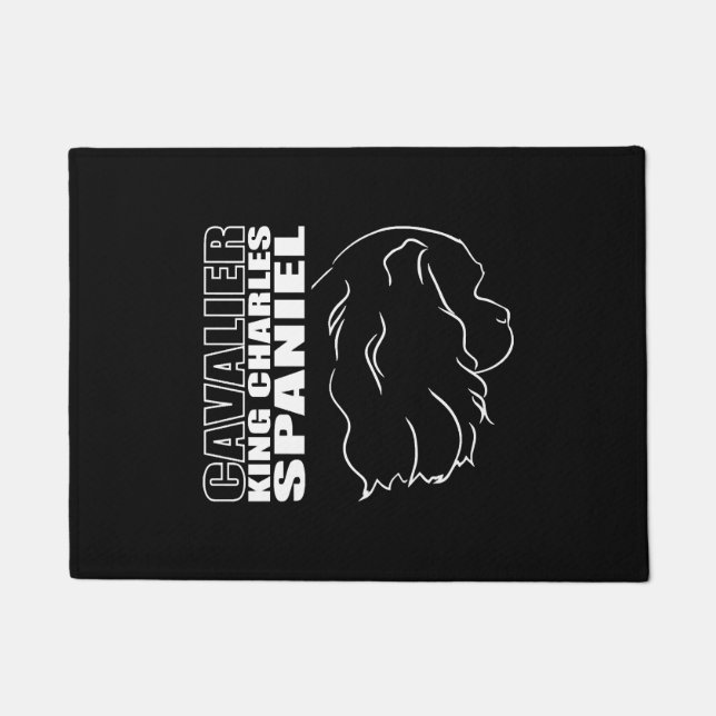 Paillasson Cavalier King Charles Spaniel Profil chien maman (Devant)