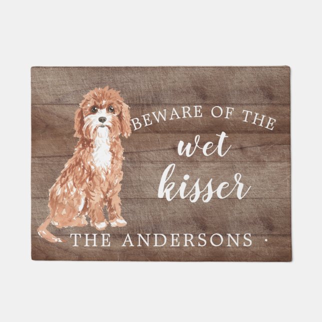 Paillasson Cavapoo Dog Porte Mat Personnalisé (Devant)