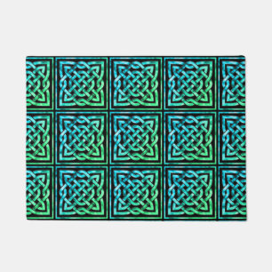 Paillasson Ceinture celtique - Carrelage bleu Carré