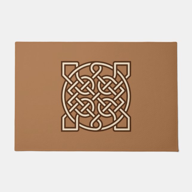 Paillasson Céltic Sailor's Knot, Camel Tan, Crème et Brown (Devant)