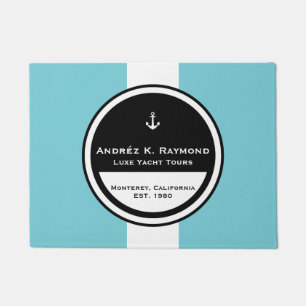 Paillasson Cercle d'Ancres nautiques personnalisable