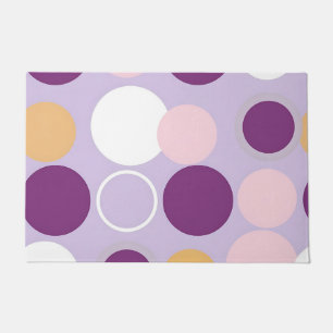 Paillasson Cercles à pois motif rétro moderne