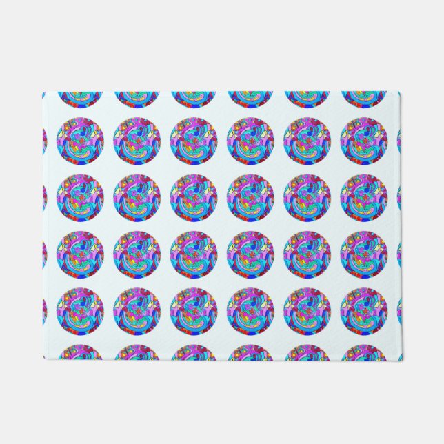 Paillasson cercles d'amour super hippie (Devant)