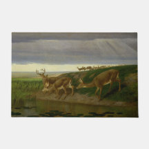 Cerf sur la prairie (par William Holbrook Beard)