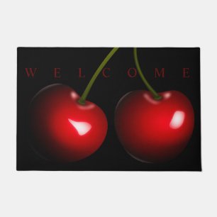 Paillasson Cerises rouges foncées - Bienvenue