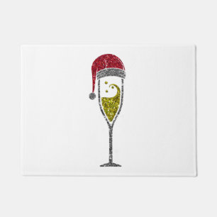 Paillasson Champagne Prosecco pétillant Noël hiver