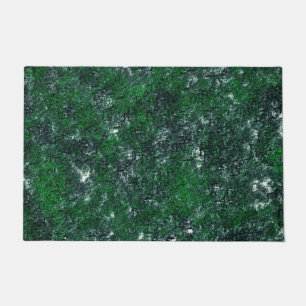 Paillasson Champignon vert sur roche grise blanche ou tronc d