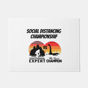 Paillasson Championnat de distanciation sociale - Yeti contre