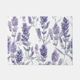 Paillasson Champs de Lavande Motif de Fleur à l'Aquarelle V