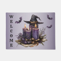 Chandelles violettes d'Halloween chauves-souris Éf