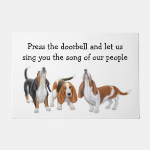 Paillasson Chantons Basset Hounds Porte Personnalisable