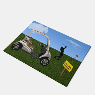Paillasson Chariot de golf sur le fairway