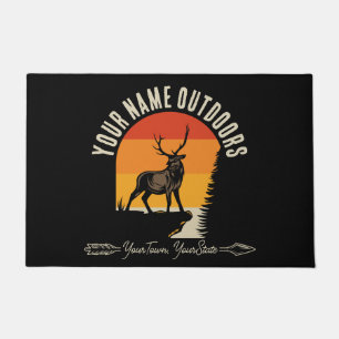 Paillasson Chasse AJOUTER LE NOM À L'Extérieur Deer Elk Wilde