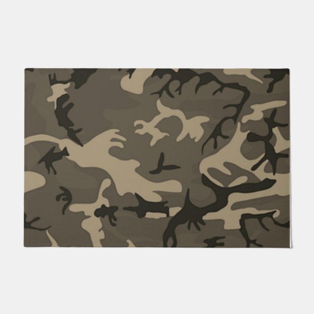 Paillasson Chasseurs de CAMOUFLAGE ou Brown militaire vert no (Devant)
