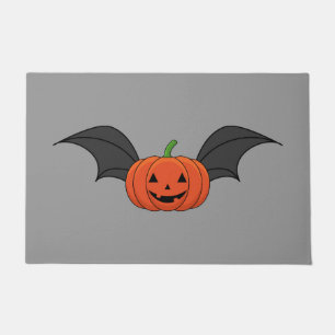 Paillasson Chat Citrouille d'Halloween