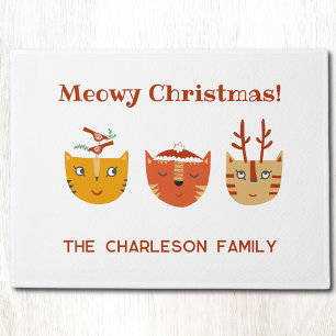 Paillasson Chat drôle personnalisé Noël