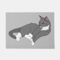 Chat gris et blanc Tuxedo