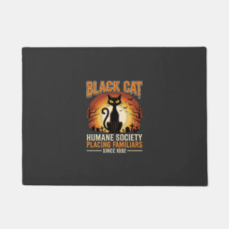 Paillasson Chat Noir Halloween Familier Vintage Cimetière Dés