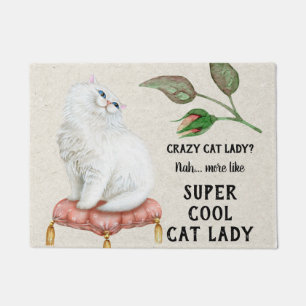 Paillasson Chat persan frais superbe de Madame Hip Typography