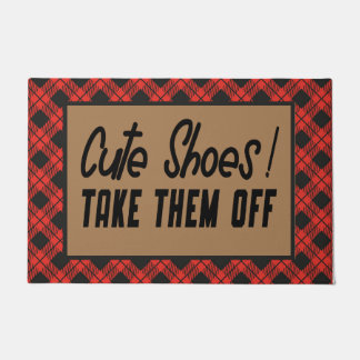 Paillasson Chaussures mignonnes Enlevez-Les - Buffalo plaid