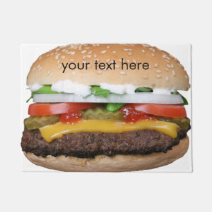 Paillasson cheeseburger délicieux avec la photographie de