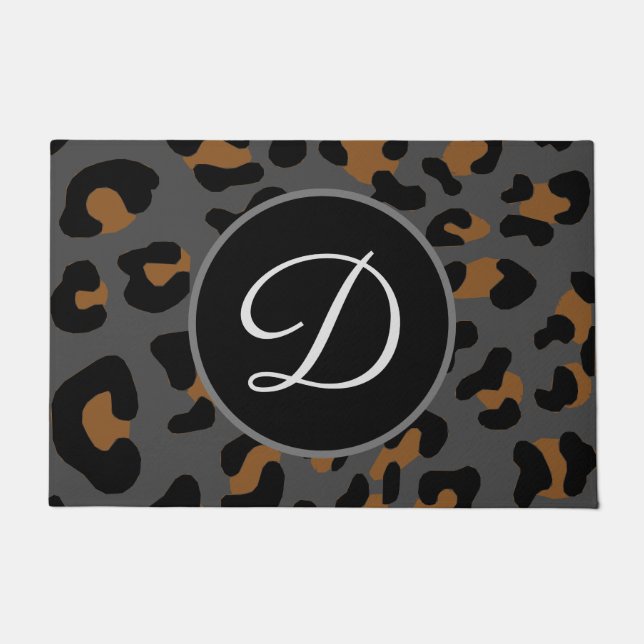 Paillasson Cheetah Leopard tacheté Poster de animal gris init (Devant)