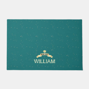 Paillasson Chef Nom turquoise Porte Mat