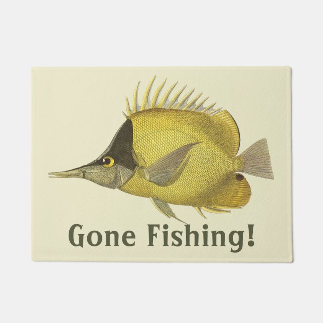 Paillasson Chelmon Tropical Jaune Longirostris, Poisson Vinta (Devant)