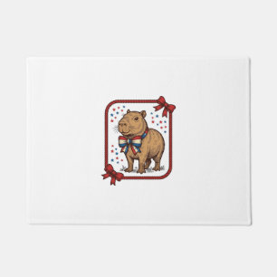 Paillasson Chemise à nœud papillon capybara patriotique vinta