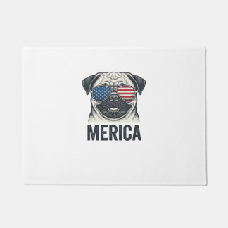 Paillasson Chemise de conception de gravure vintage Merica Pu