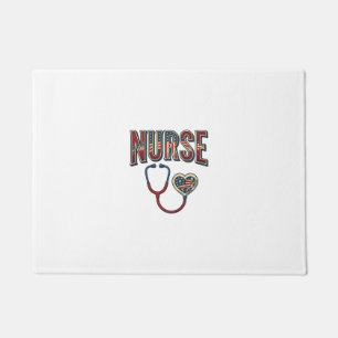 Paillasson Chemise de conception de stéthoscope patriotique d