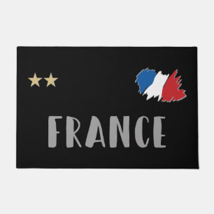 Paillasson Chemise de fan de football de France Drapeau franç