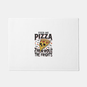 Paillasson Chemise d'horreur de pizza Gravure vintage Soirée
