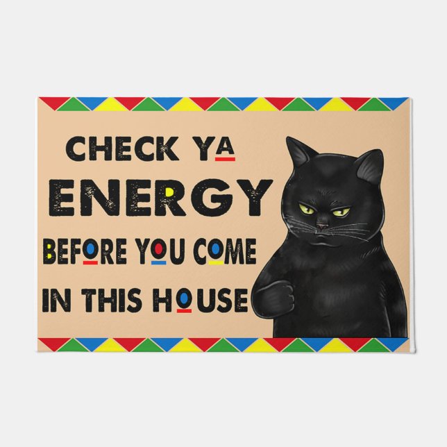 Paillasson Chèque Ya Energy Welcome Mat, cadeau de clôture (Devant)