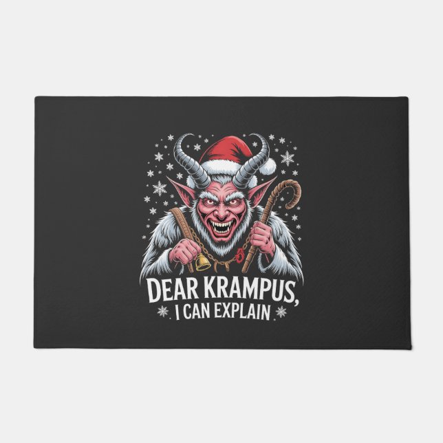 Paillasson Cher Krampus Je Peux Expliquer Noël Père Noël (Devant)