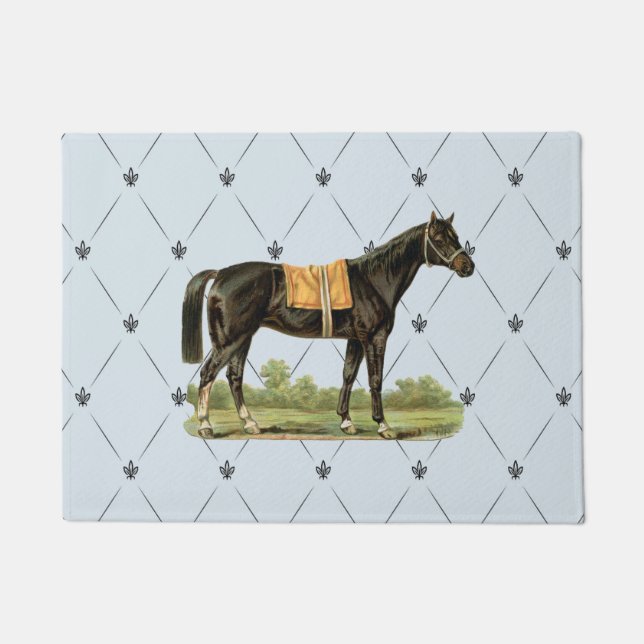 Paillasson Cheval vintage à selle (Devant)