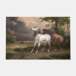 Paillasson Chevaux effrayés par la tempête (par Carle Vernet)
